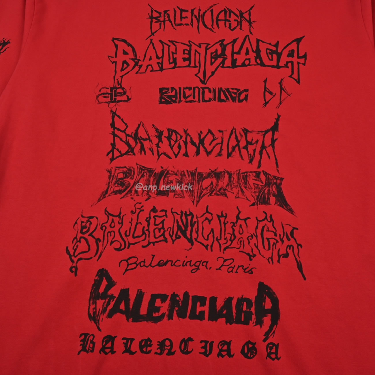 Balenciaga 24ss Gothic Printed Short Sleeves T Shirt (8) - newkick.org